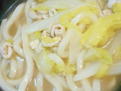 余った鶏の皮で『鶏の旨ダシうどん』